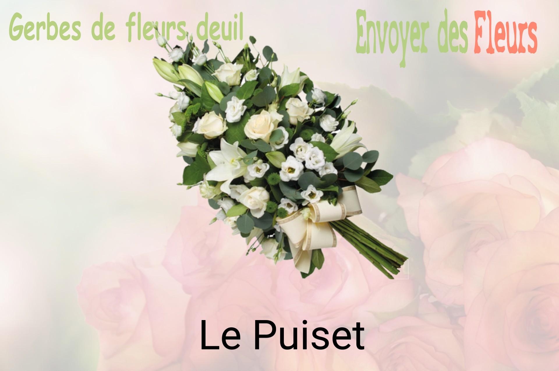 Gerbe de fleurs de deuil livrée à Le Puiset